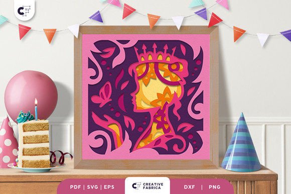 3D Shadow Box Quinceanera Papercut 3D SVG Birthdays