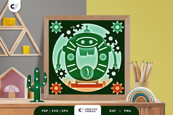 Alphabet Robot Letter O 3D SVG for Birthdays