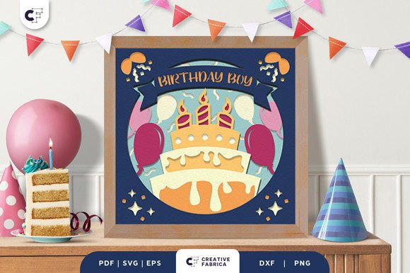 Birthday Celebration 3D SVG for Creative Publishing