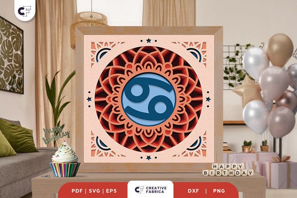 Cancer 3D SVG for Birthdays & Crafts