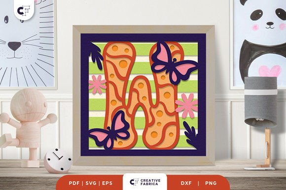 Floral W 3D SVG for Birthdays & Decor