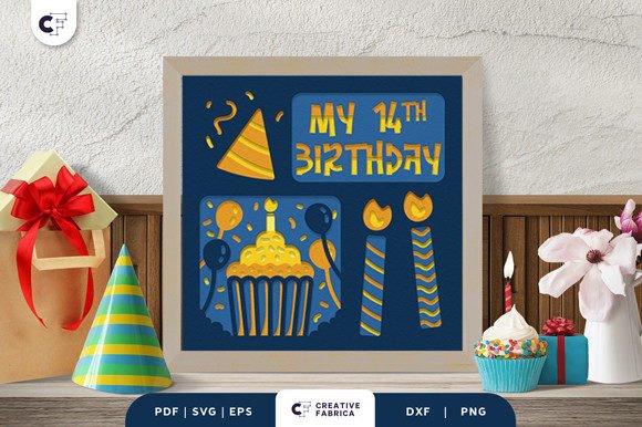 My 14th Birthday 3D SVG for Birthdays