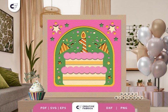 My 1st Birthday 3D Shadow Box Paper Cut: A Designer’s Review of this 3D SVG for Birthdays
