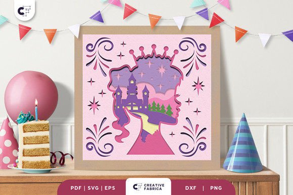 Quinceanera 3D Shadow Box: Birthdays 3D SVG