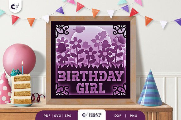 Review: Floral Birthday Girl 3D Shadow Box SVG