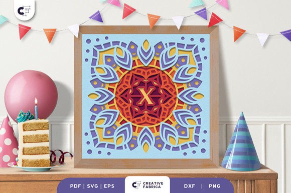 Review: Letter X 3D Papercut Shadow Box Design