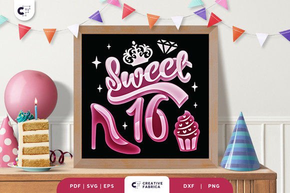 Reviewing a 3D SVG for Sweet 16 Birthdays