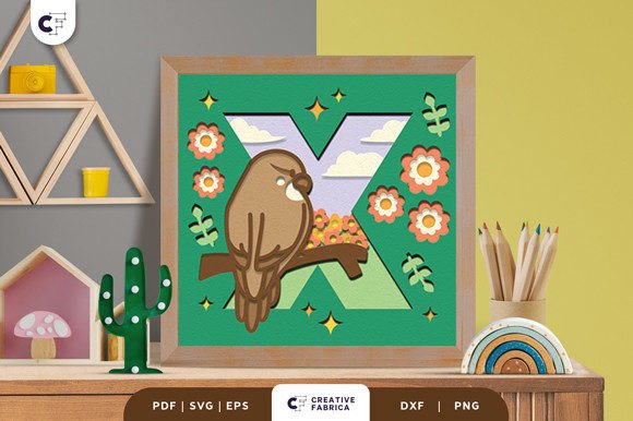Reviewing the Alphabet Animal Letter X Shadow Box