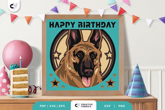 Reviewing the Birthday German Shepherd 3D SVG