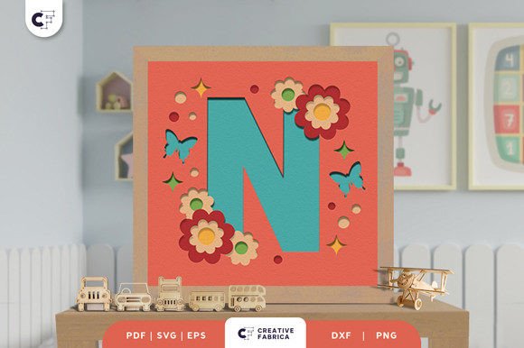 Reviewing the Floral Alphabet Letter N 3D Shadow Box