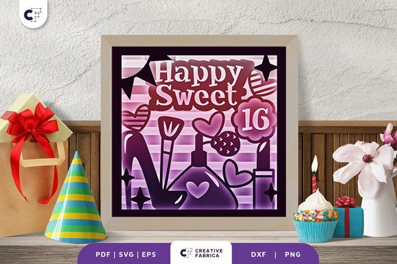 Reviewing the Happy Sweet 16 3D Shadow Box SVG