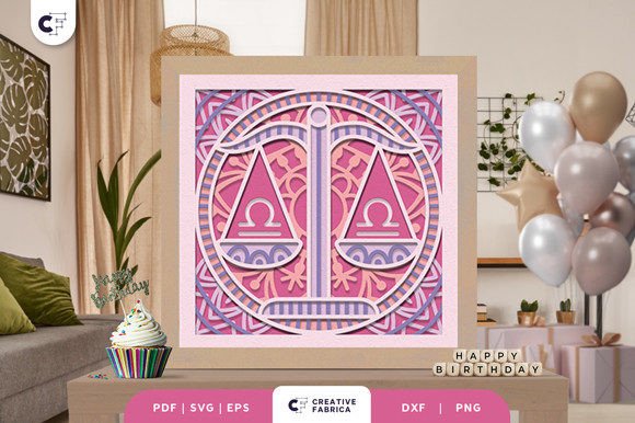 Reviewing the Libra Zodiac 3D Shadow Box Papercut Design