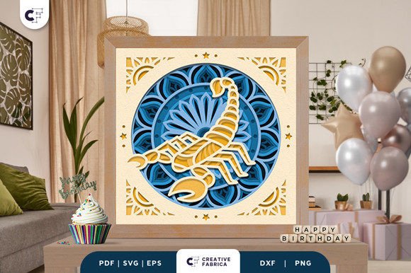 Scorpio 3D SVG for Unique Birthdays