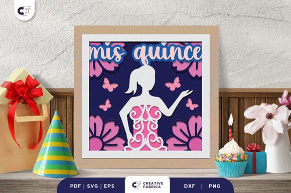 Sweet 15 Girl 3D SVG for Birthdays
