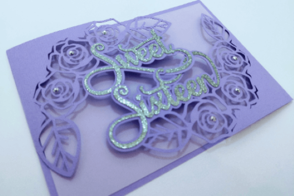 Sweet Sixteen Gate Fold Card: 3D SVG for Birthdays